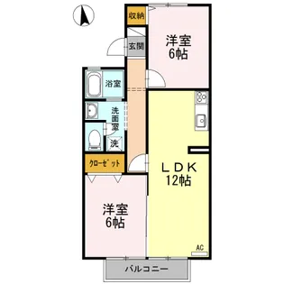 サニーハイムオーリ【1階】の間取り