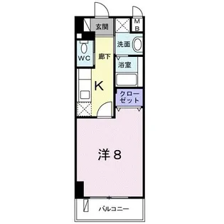 クレセント きららII【8階】の間取り