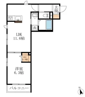【旭化成ヘーベルメゾン】フローリッシュ小竹【2階】の間取り