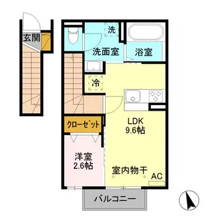 Pure Sasabe(ピュア笹部)【2階】の間取り