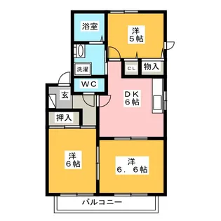 ガーデンハイツ下沼 B棟【2階】の間取り