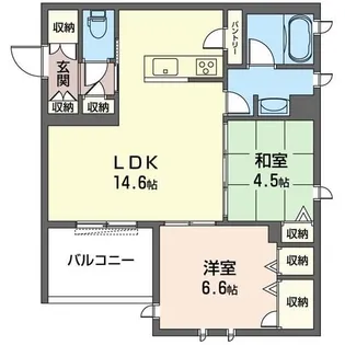 プレミアス 日吉【1階】の間取り