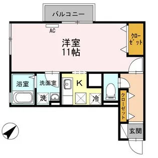 リビングタウン塩冶 A棟【2階】の間取り