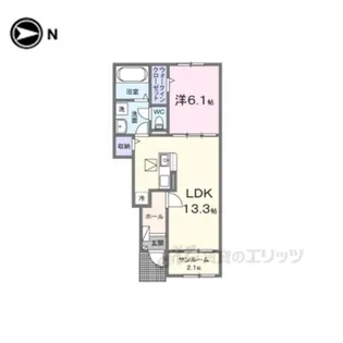 カレント綾部【1階】の間取り