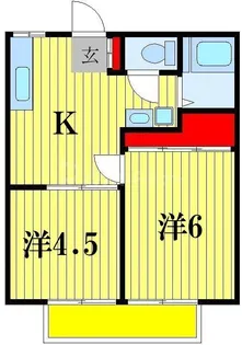 オオクマハイツ【1階】の間取り
