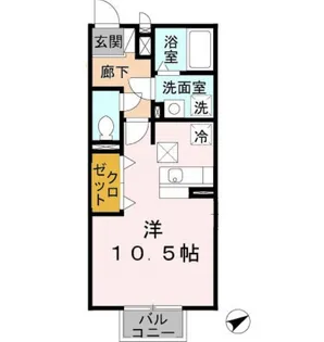 メゾンドアヴニール星ヶ丘【2階】の間取り