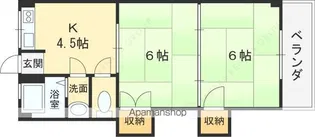 小畑コーポラスA棟【1階】の間取り