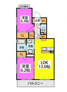 グランドソレーユ【2階】の間取り