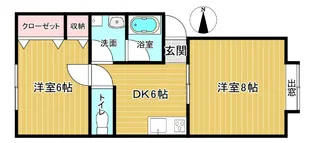 サンパレス東通【2階】の間取り