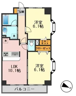 プランデスポワール【6階】の間取り