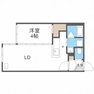 ラフィーネ南3条【2階】の間取り