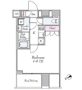メイクスデザイン大森II【8階】の間取り