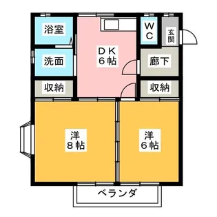 ウイングコーポラス【2階】の間取り