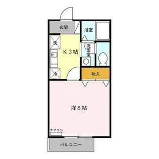 ローズアイランド A【2階】の間取り