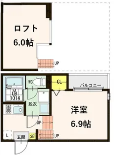ハーモニーテラス宮千代II【1階】の間取り