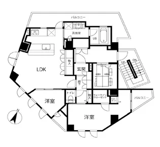 ブランシャール広尾【6階】の間取り