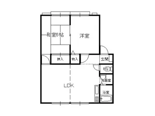 船野ハイツ【1階】の間取り
