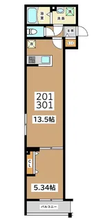 ミリアビタ千葉駅前【2階】の間取り