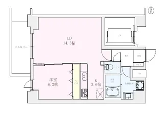 向山ガーデンレジデンス【6階】の間取り