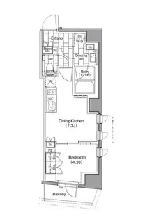 ザ・パークハビオ新宿【4階】の間取り
