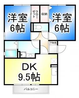 ドストーレスみわ【1階】の間取り