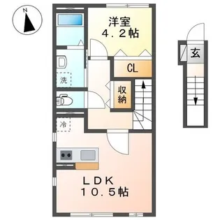 プレンティフル芳賀【2階】の間取り