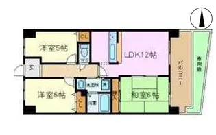 グレーシィ須磨アルテピア【3階】の間取り