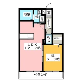 ヘーベル長戸井【2階】の間取り