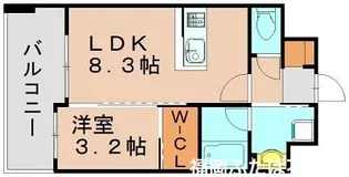 アクシオン吉塚プレミアム【7階】の間取り