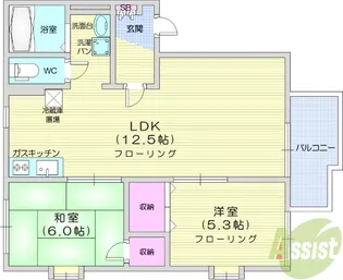 ビレッジ・ディナA【1階】の間取り