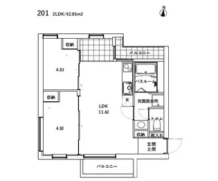 SOLAZ都立大学【2階】の間取り