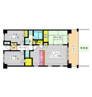 藤和北江古田公園ホームズ【1階】の間取り