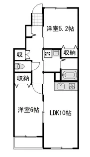 プティーシュシュ撫川【1階】の間取り