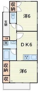 パレットハイツ A棟【2階】の間取り