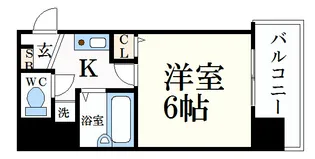 エステムコート京都烏丸【6階】の間取り