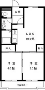 喜多見ノースコート【2階】の間取り