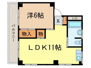 シャト-サンケイ【4階】の間取り