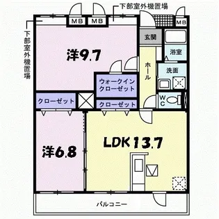 クラールオストベルグIII【1階】の間取り