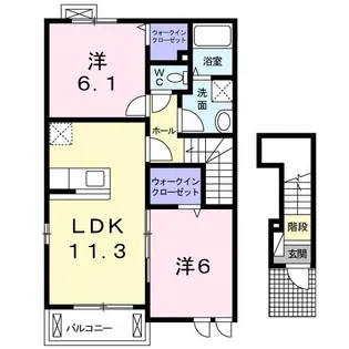 グット プレイスA【2階】の間取り