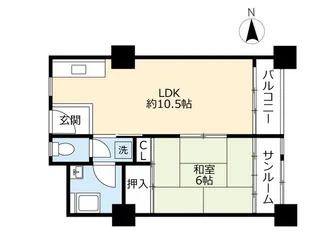 UR千鳥橋【8階】の間取り