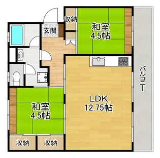 釈尊寺第一住宅7号棟【4階】の間取り