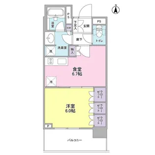 プラウドタワー亀戸【3階】の間取り
