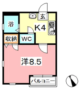 TAKEYARIハイツ II【1階】の間取り