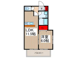 タウンコートさいどD【1階】の間取り