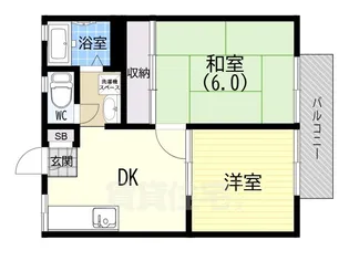 パークハイツ【2階】の間取り