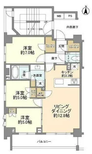 ブランズ中目黒【3階】の間取り