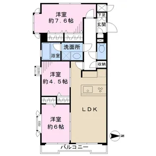 ハイネスときわ台【5階】の間取り
