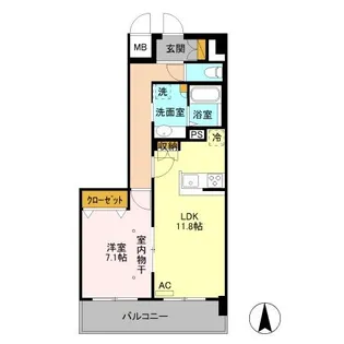 VILLA D EST OHTE(ヴィラデスト大手)【1階】の間取り