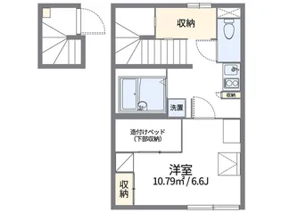 レオパレスアイビーコート8II【2階】の間取り