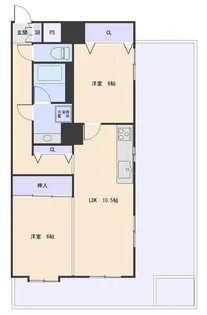ライオンズマンション長町【7階】の間取り